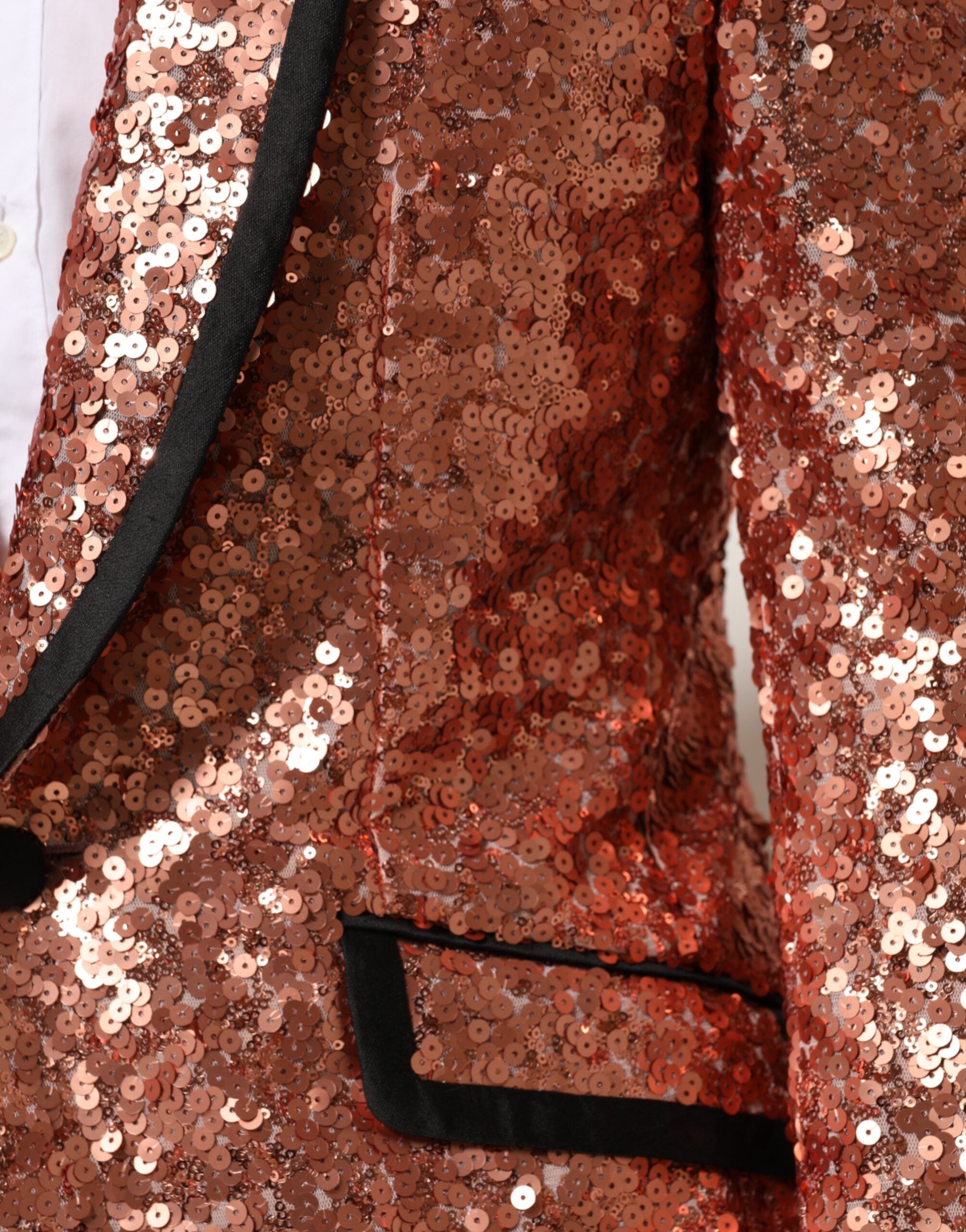 دولتشي آند غابانا الوردي الترتر صقلية 1 زر الرجال البدلة السترة