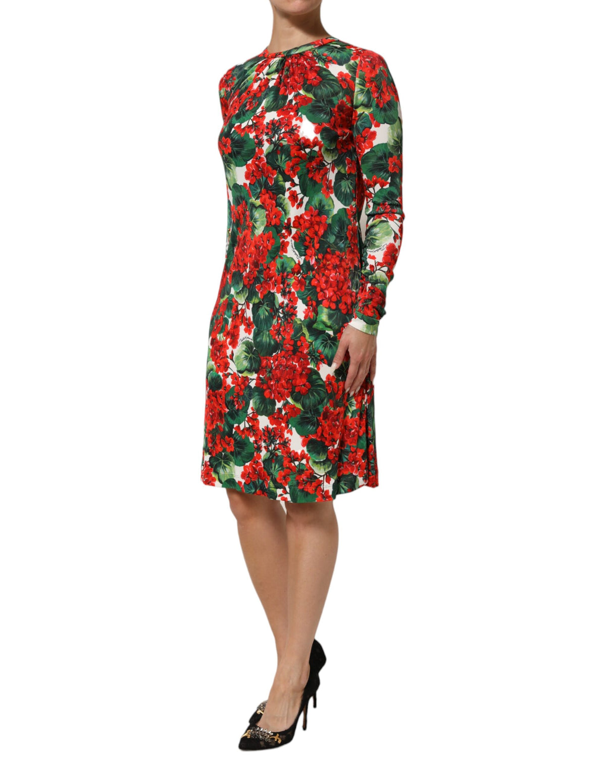 Dolce & Gabbana Multicolor Floral Short Portofino Dress