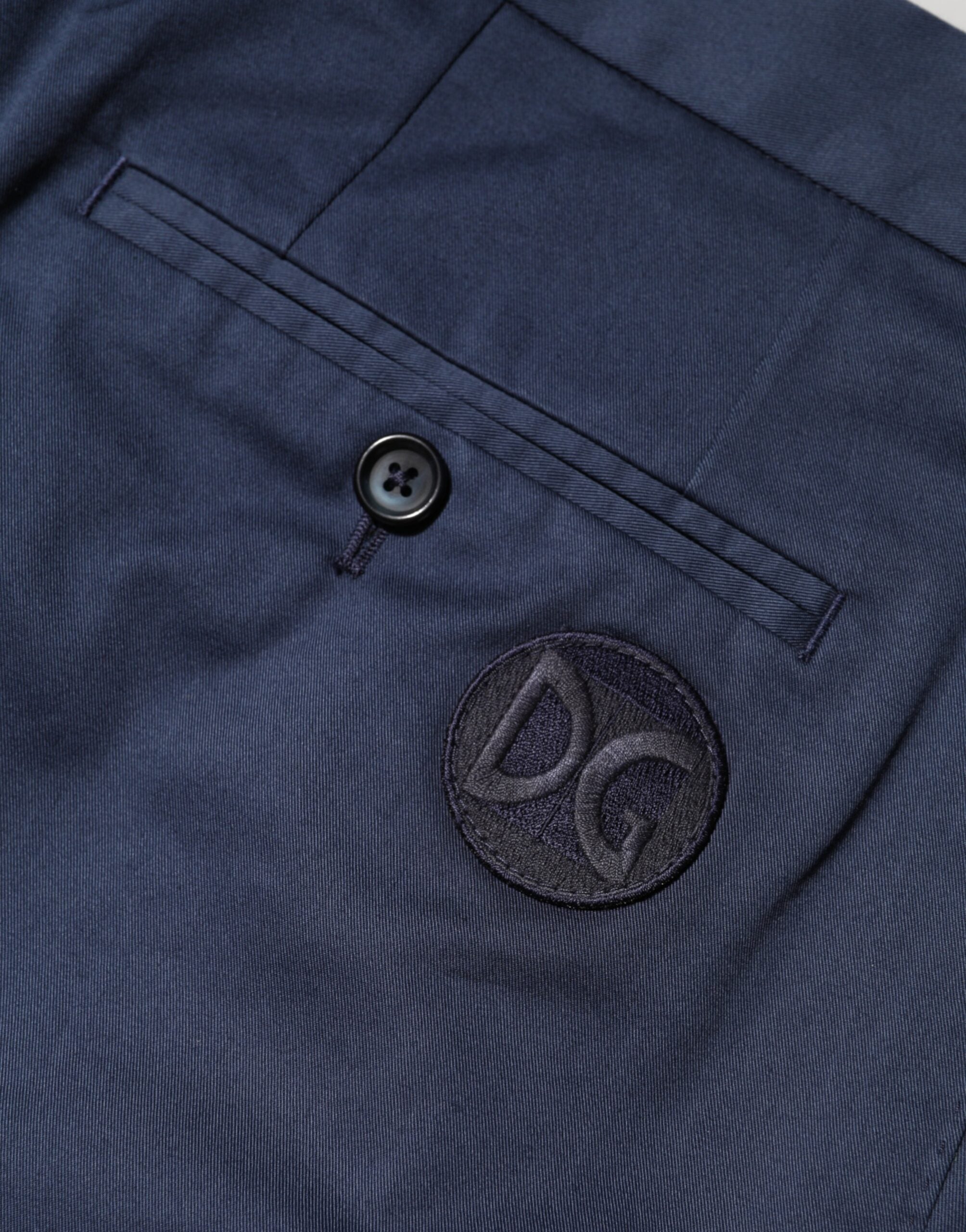 شورت برمودا من دولتشي آند غابانا، أزرق، قطني مطاطي، متوسط الخصر