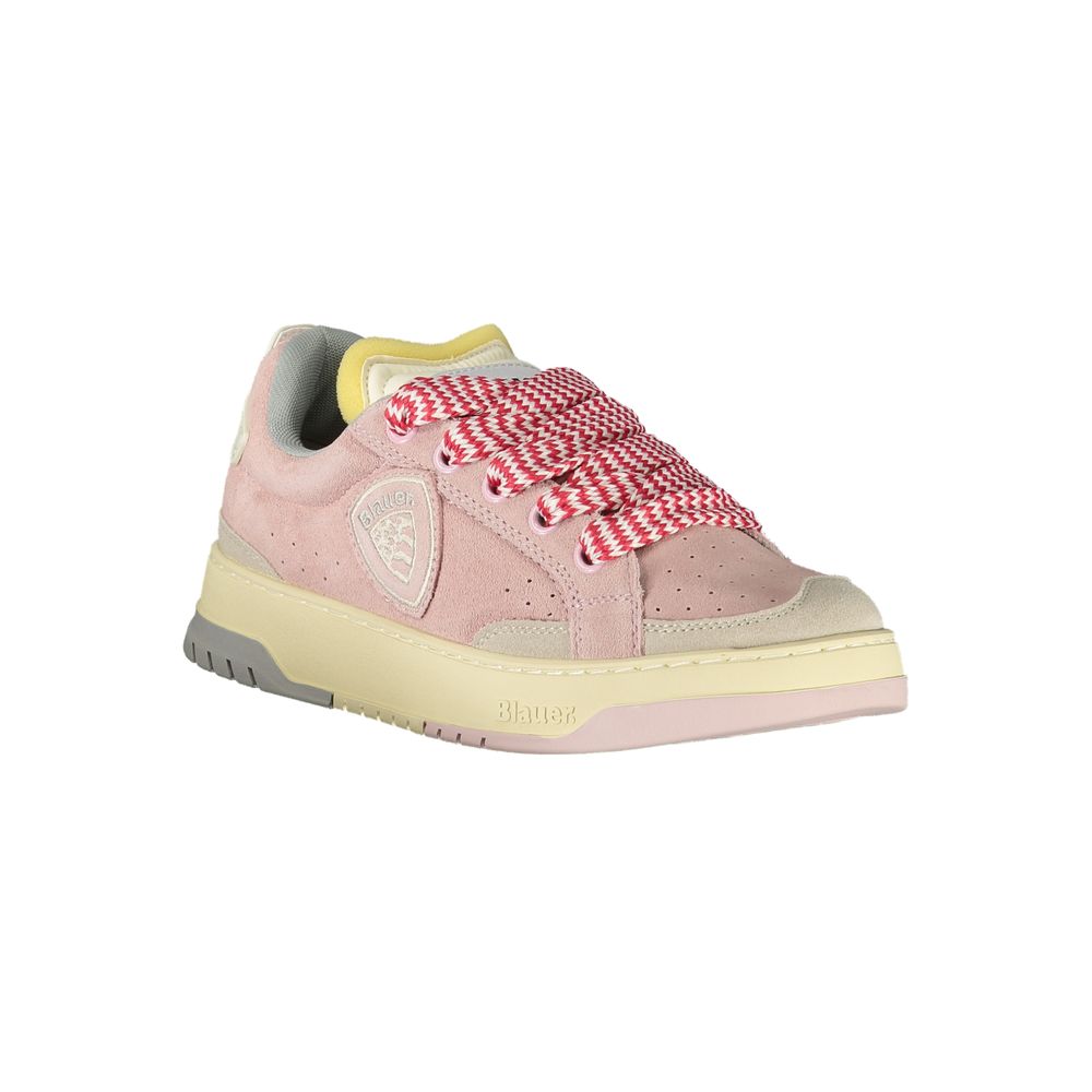 Blauer Rosa Polyurethane Women Sneaker