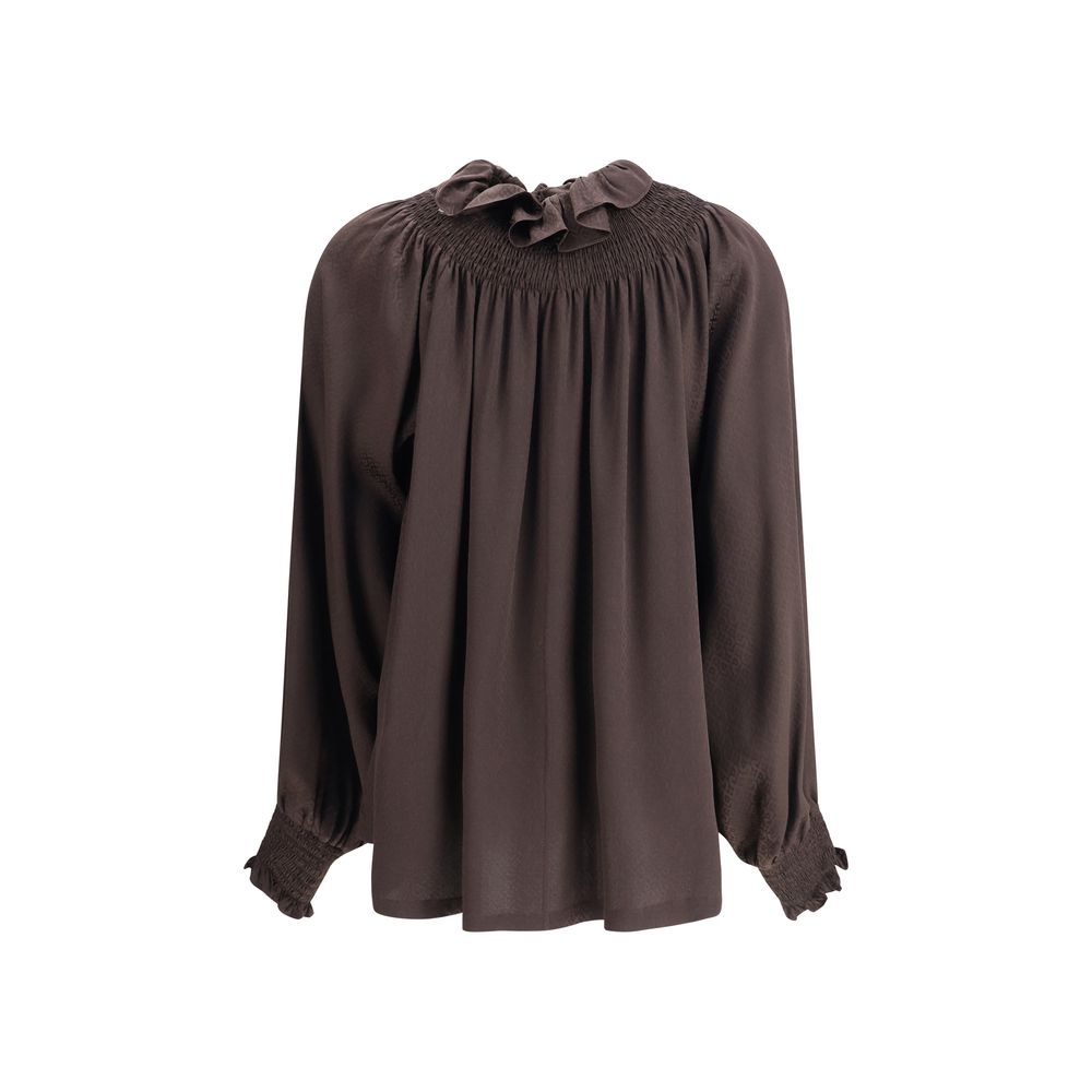 Burberry Brown Silk Blouse