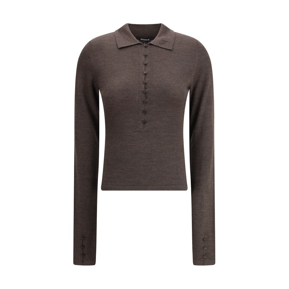 Jacquemus Brown Merino Wool Polo Shirt