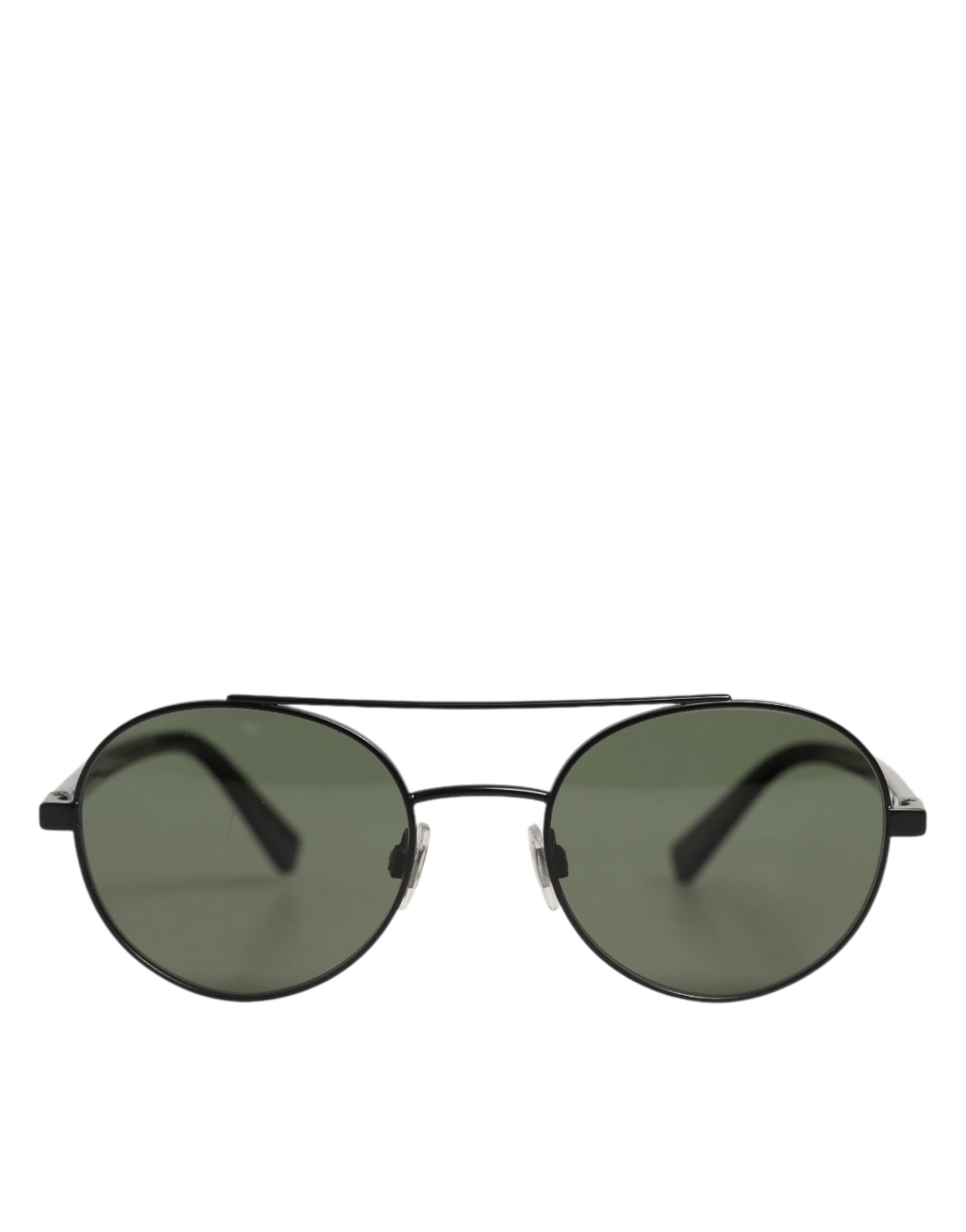 Dolce & Gabbana Matte Black Steel Frame Gray Lens Sunglasses
