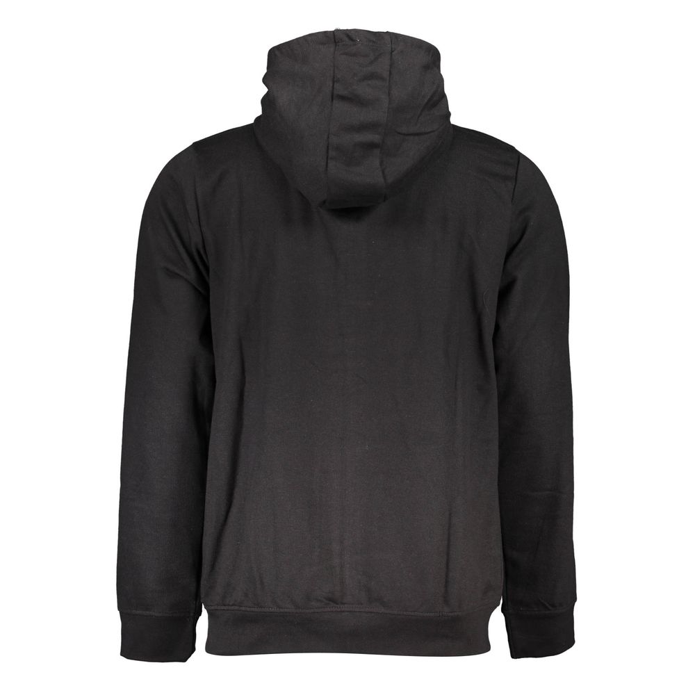 Gianmarco Venturi Black Cotton Men's Hooded Sweatshirt