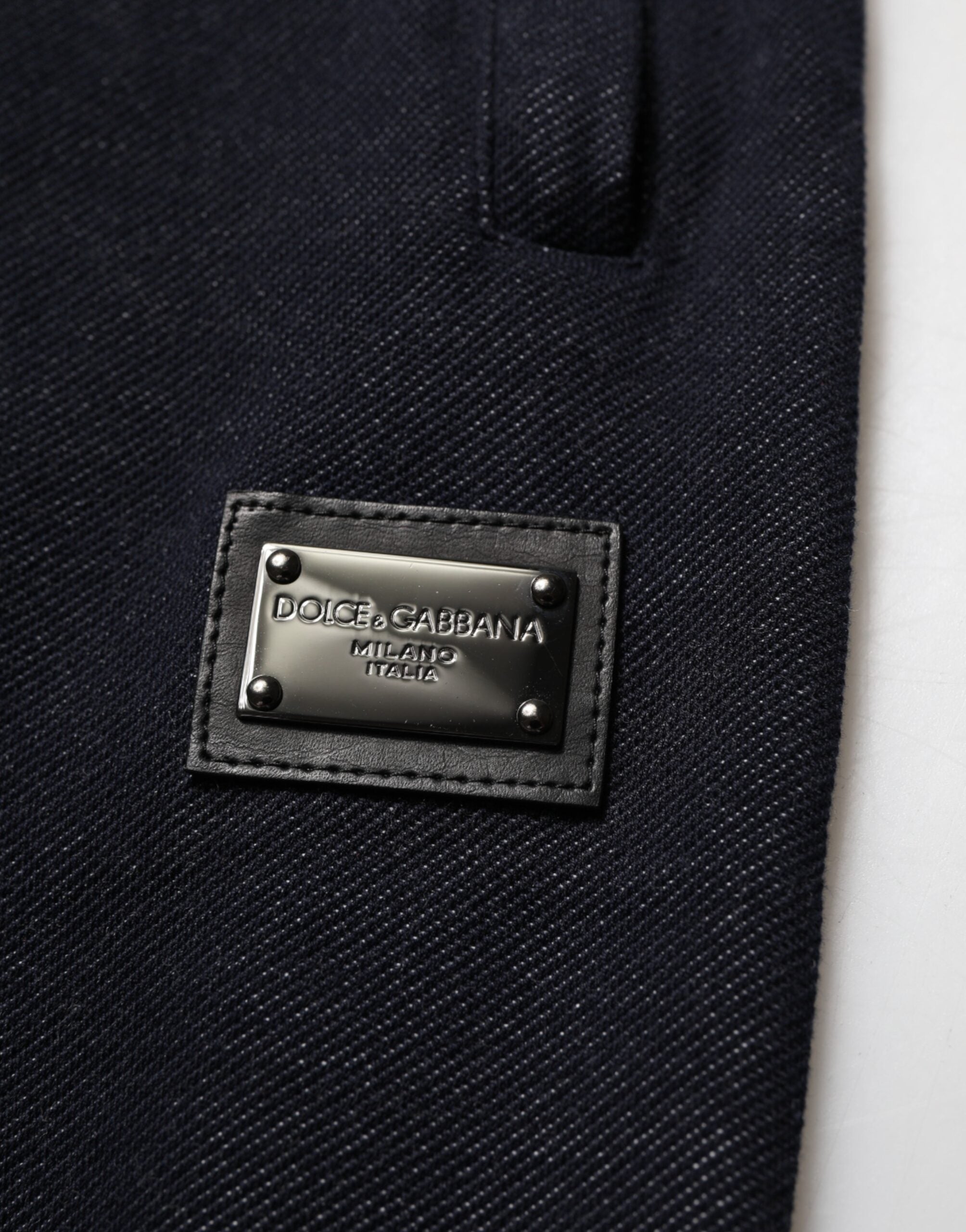 بنطال رياضي أسود من مزيج القطن مع رباط من دولتشي آند غابانا