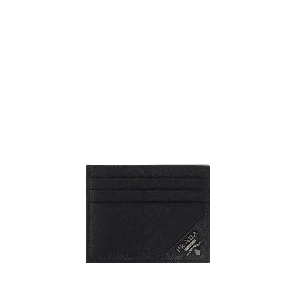 Prada Black Calf Leather Bos Taurus Wallet