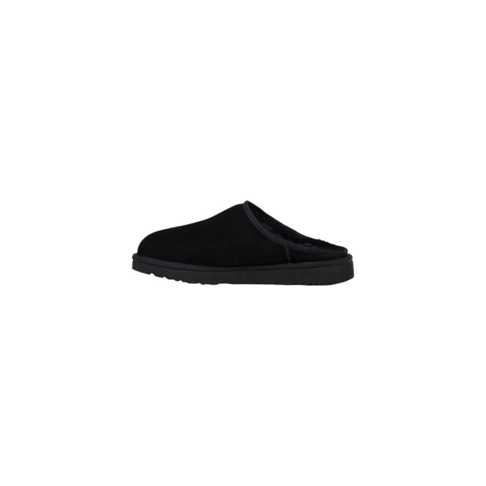 قباقيب UGG من الجلد المدبوغ باللون الأسود