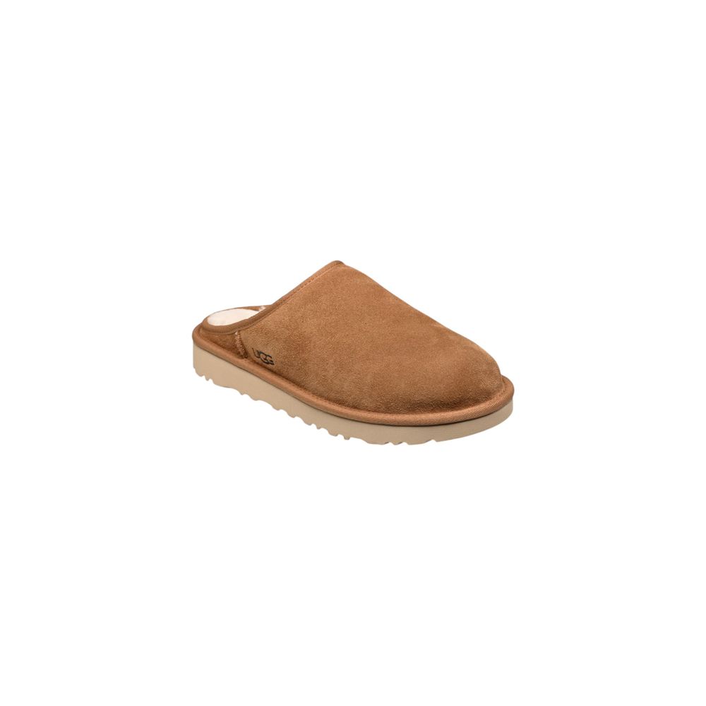 قباقيب UGG من الجلد المدبوغ باللون البيج