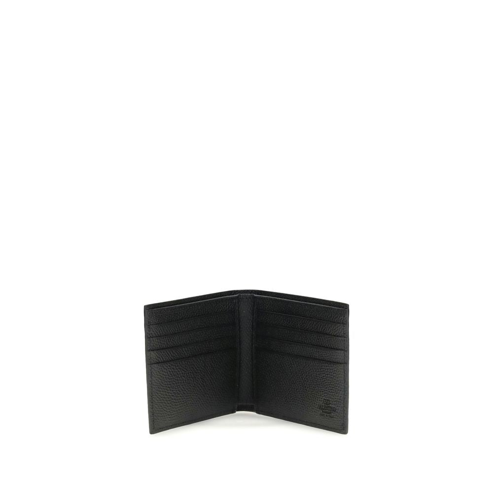 Valentino Garavani Black Calf Leather Bos Taurus Wallet