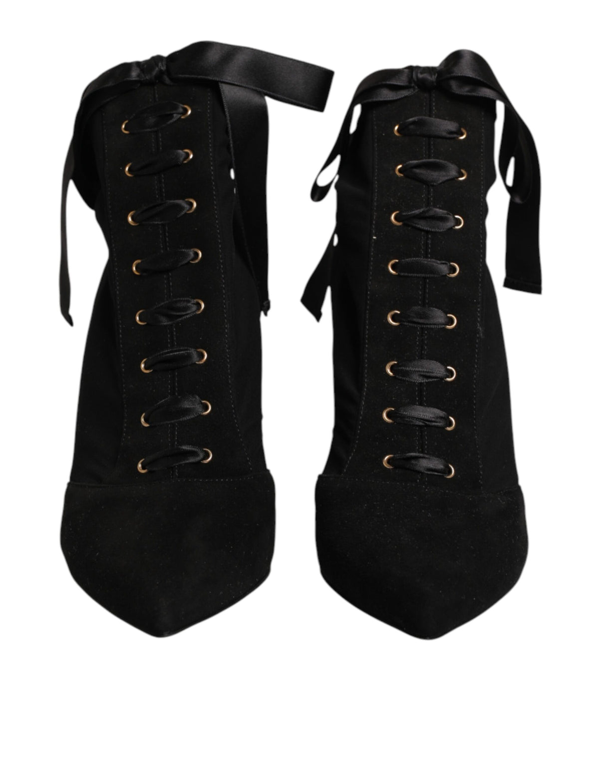 حذاء دولتشي آند غابانا أسود بكعب ستيليتو ورباط