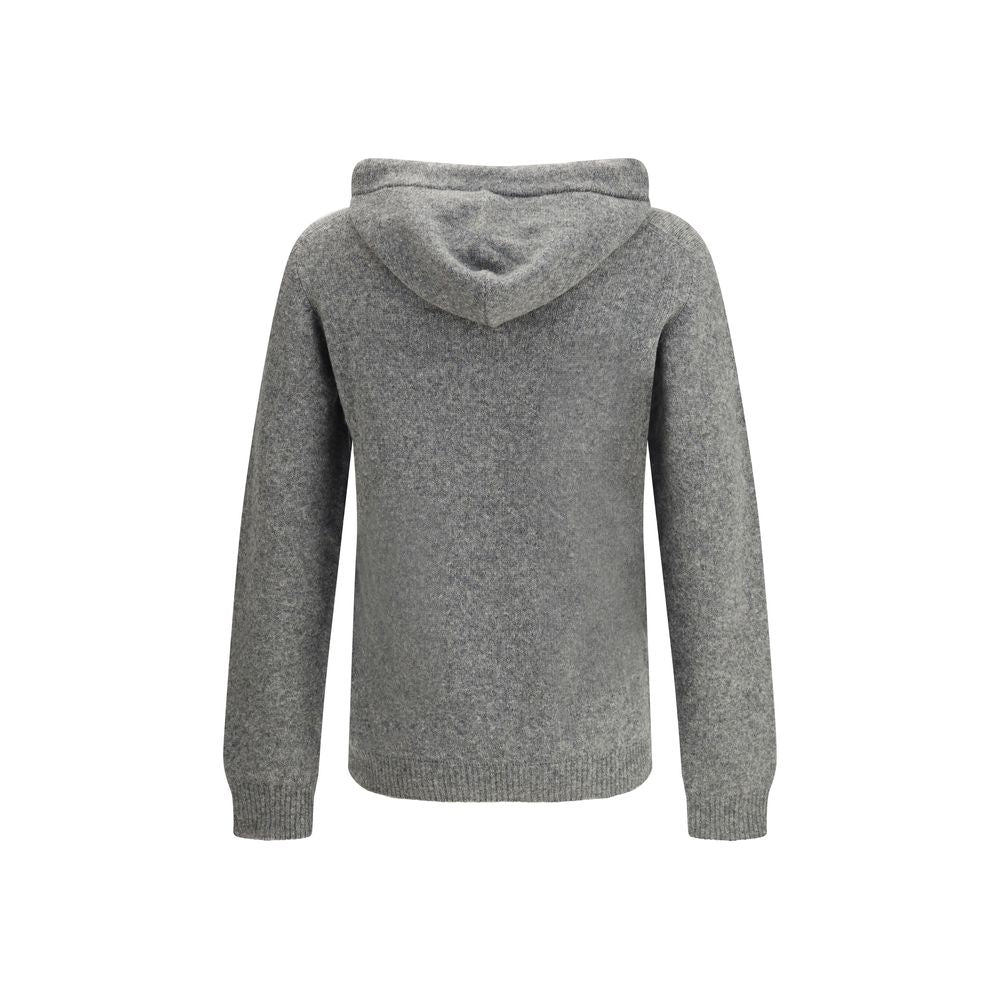 Roberto Collina Gray Cashmere Hoodie