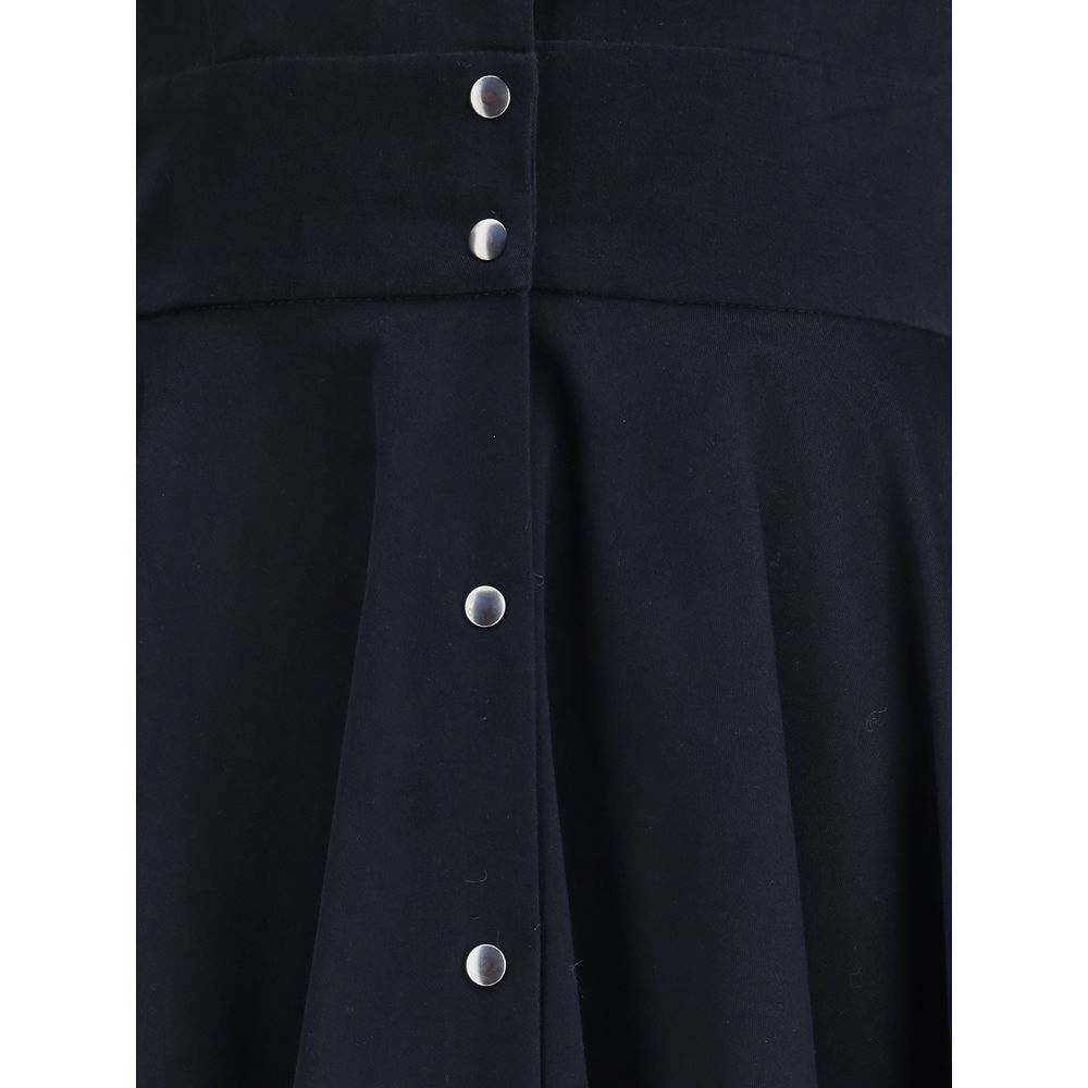 فستان إيلا الأزرق القطني الكاجوال