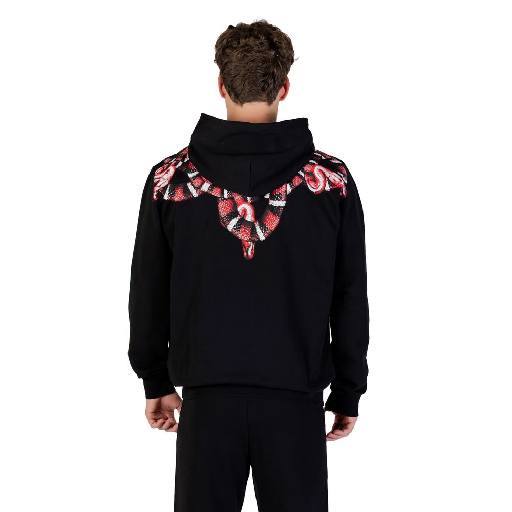 County of Milan Black Cotton Hoodie