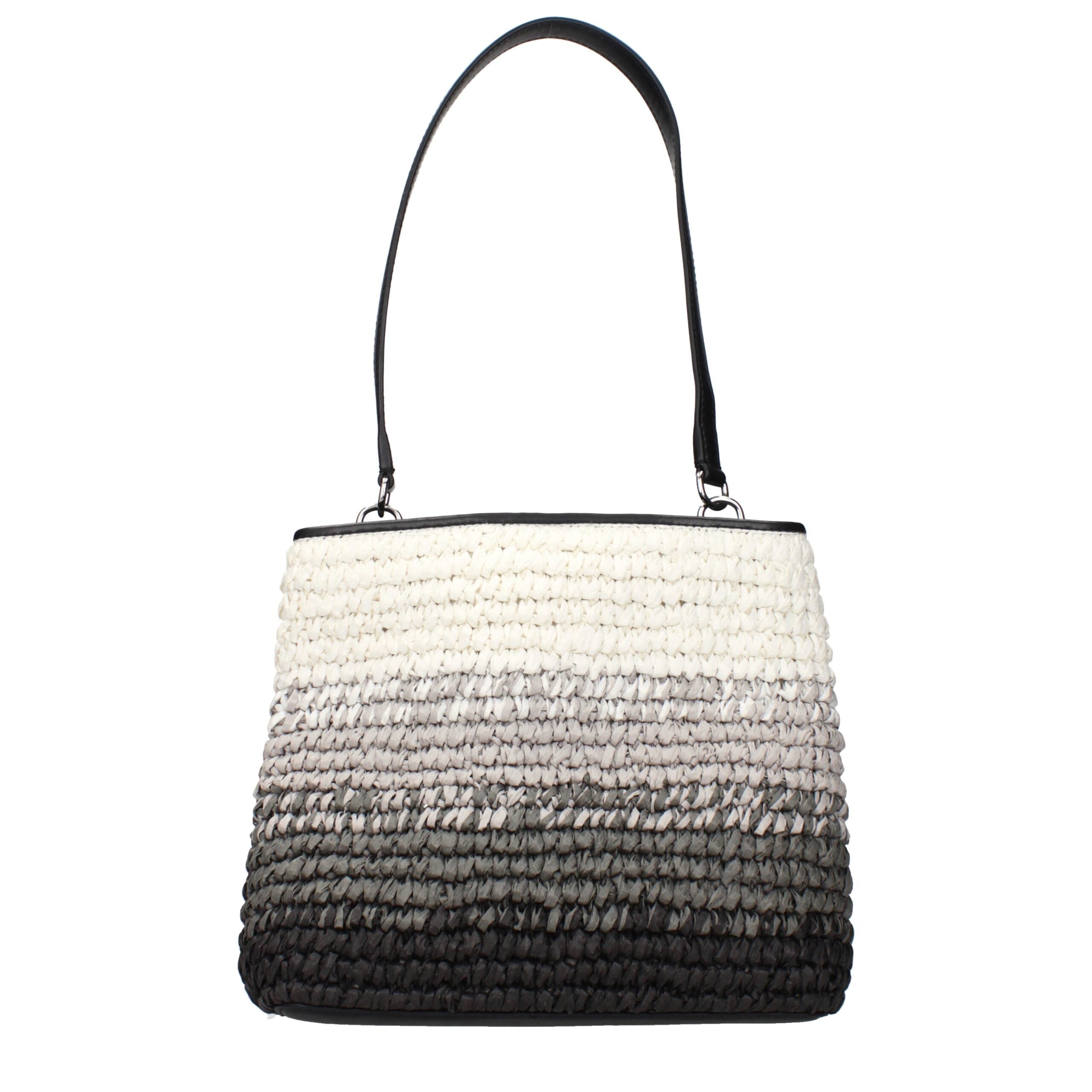 Michael Kors Black Raffia Shoulder Bag