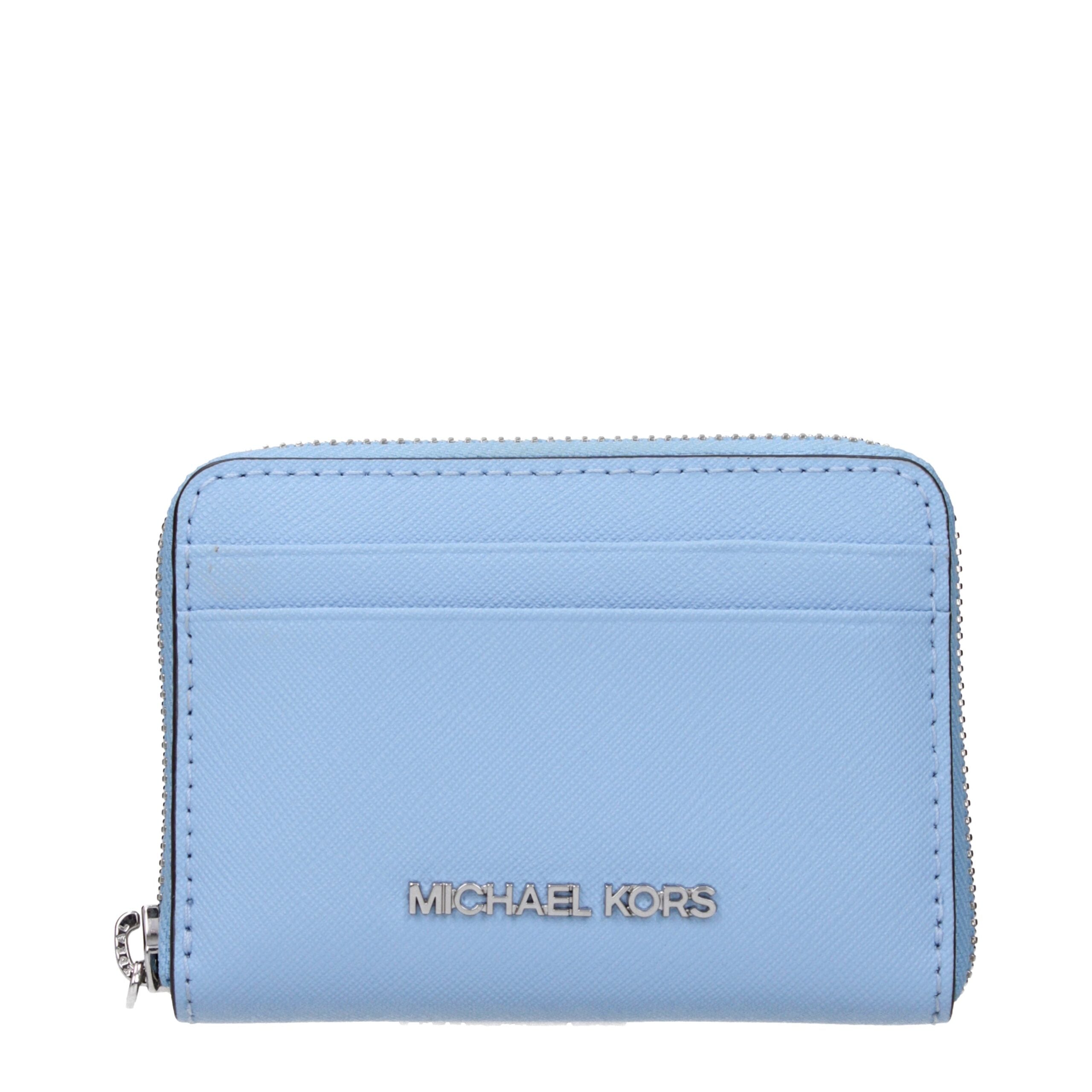 Michael Kors Light Blue Leather Cardholder - Luxe Marca