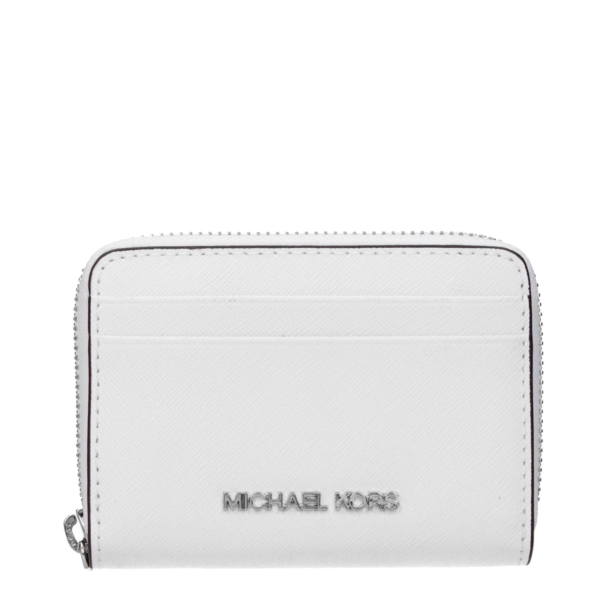 Michael Kors White Leather Cardholder - Luxe Marca