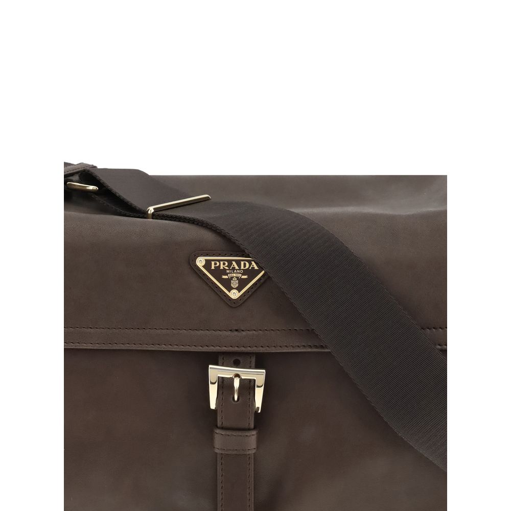 Prada Brown Recycled Polyamide Shoulder Bag