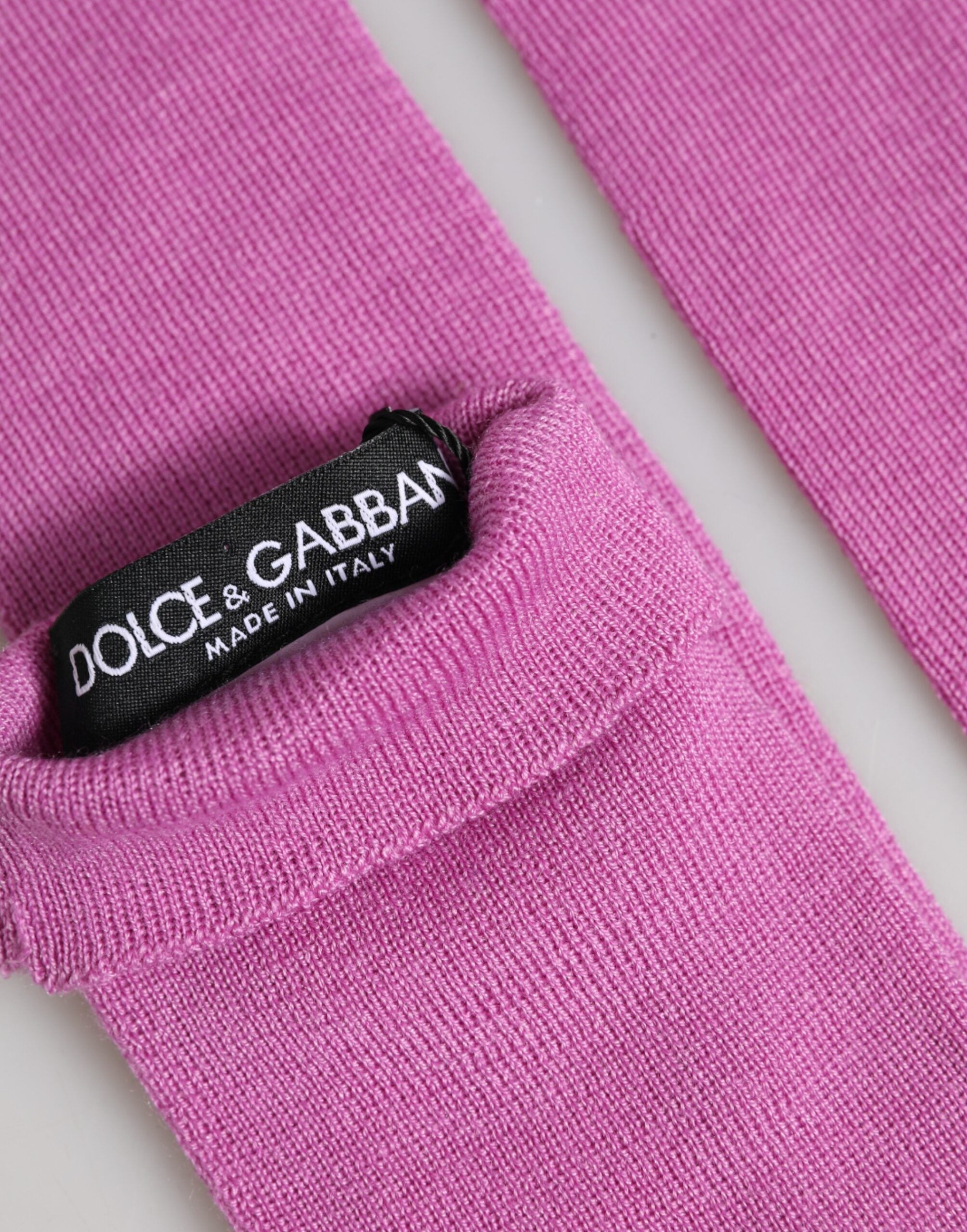 Dolce & Gabbana Pink Wool Fingerless Elbow Length Mitten Gloves