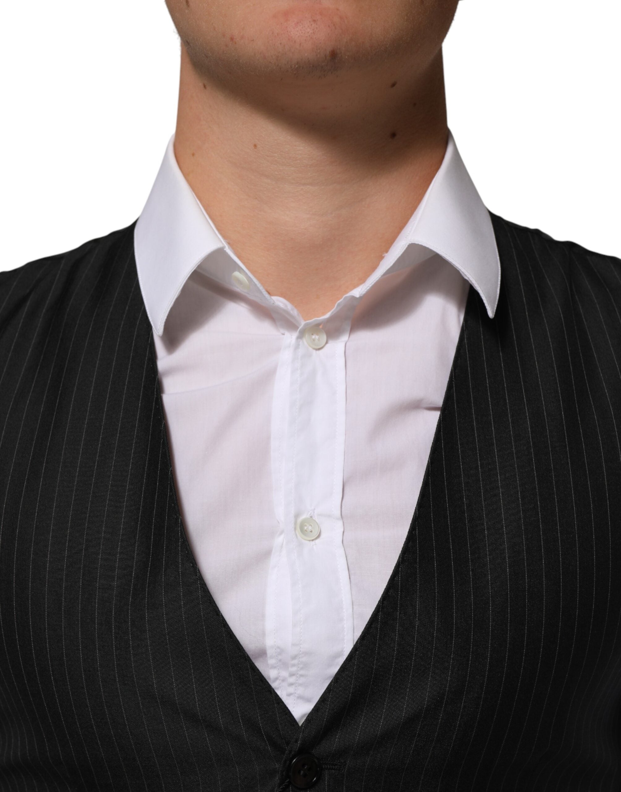 سترة رسمية من الصوف الأسود للرجال من دولتشي آند غابانا