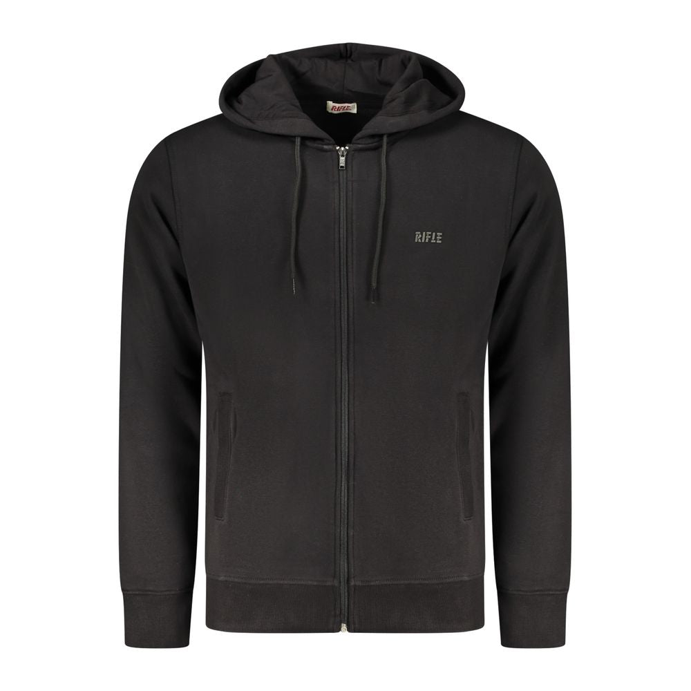 Rifle Black Cotton Men Sweater
