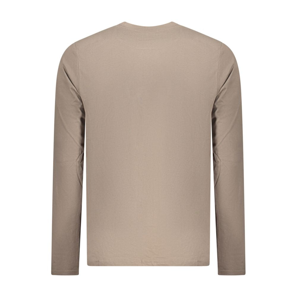 تيشيرت رجالي من القطن بلون بني داكن، صنع في النرويج عام 1963