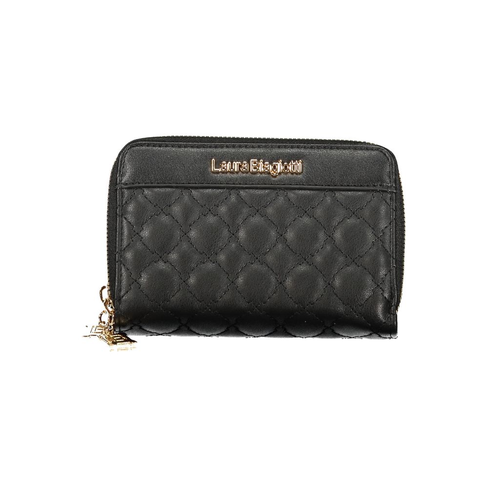 Laura Biagiotti Black Polyurethane Women Wallet