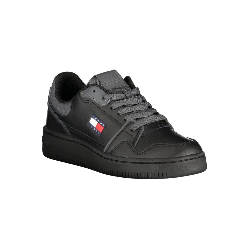 Tommy Hilfiger Black Polyurethane Women Sneaker