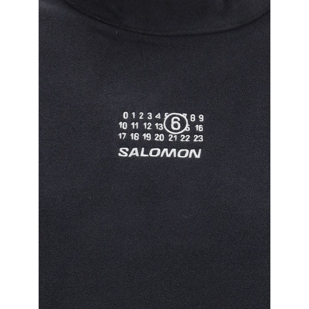 MM6 Black Polyester Top