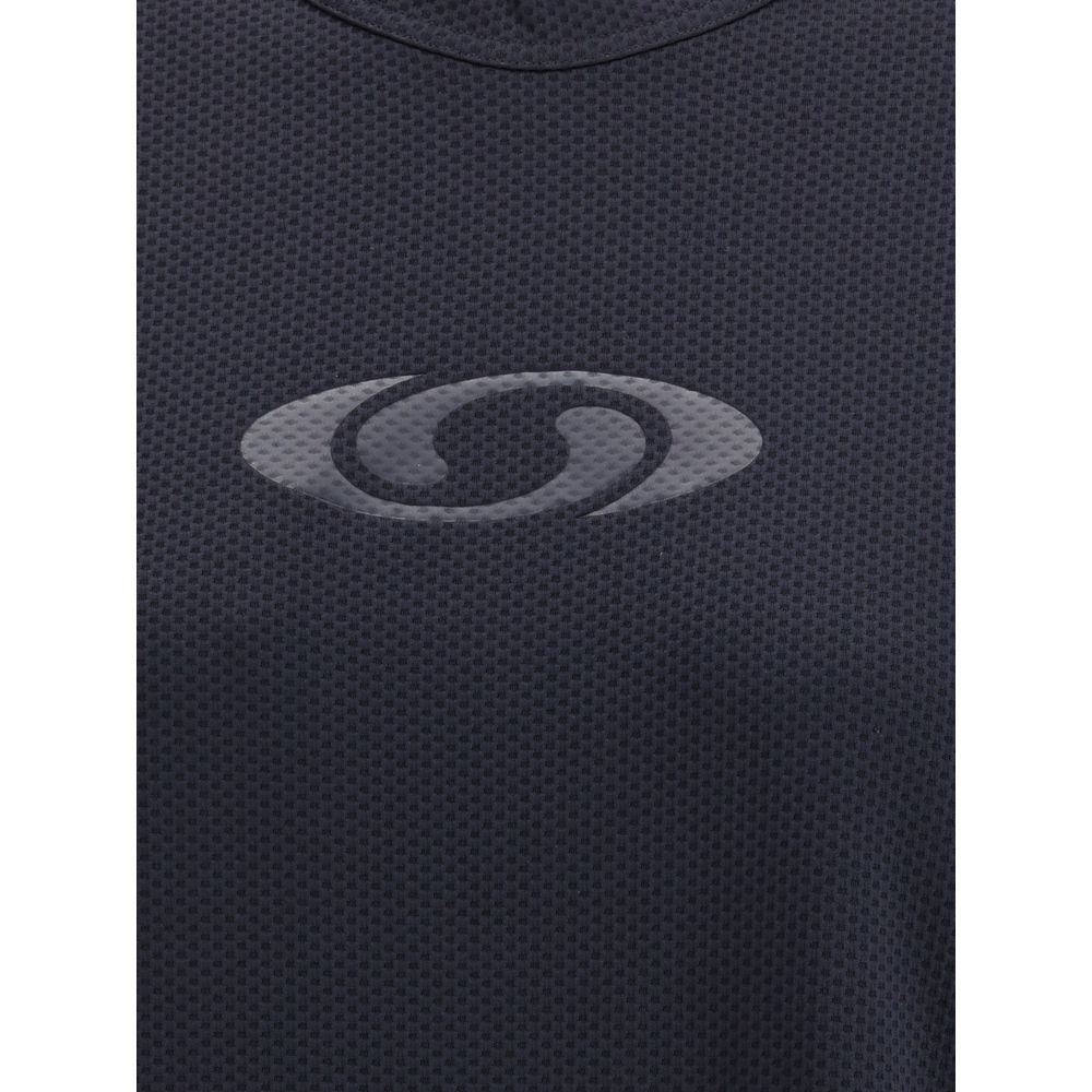 MM6 Black Polyester Top