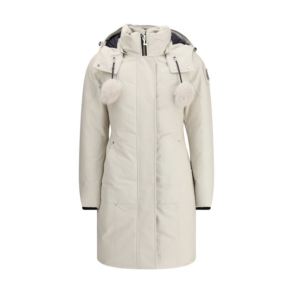 Moose Knuckles White Cotton Parka