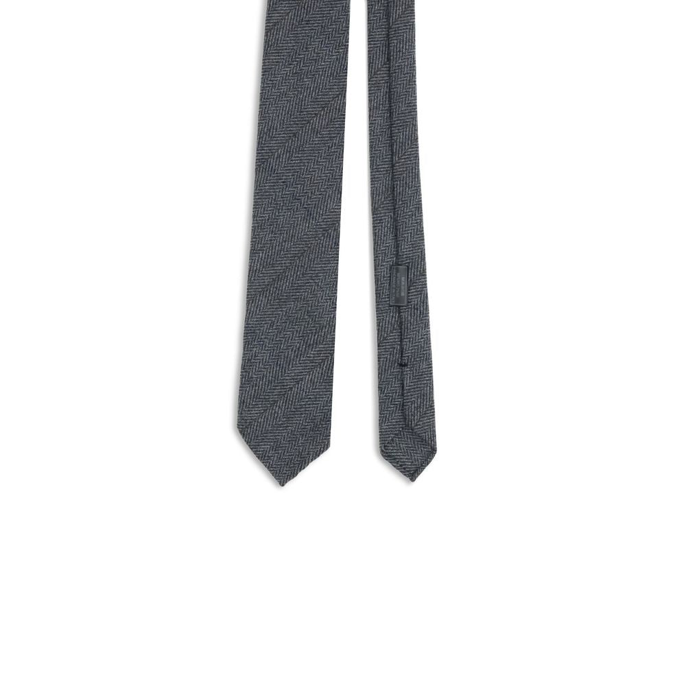 Brioni Gray Wool Tie