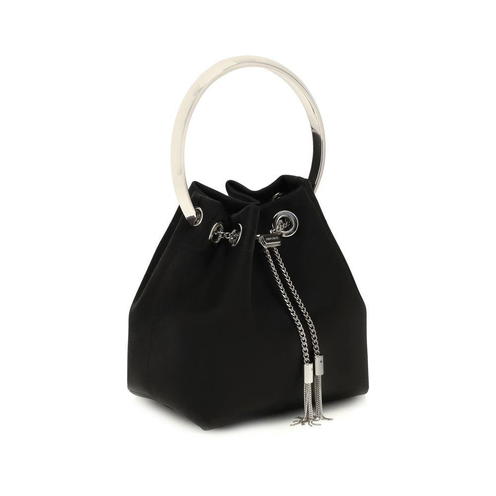 Jimmy Choo Black Silk Backet Bag