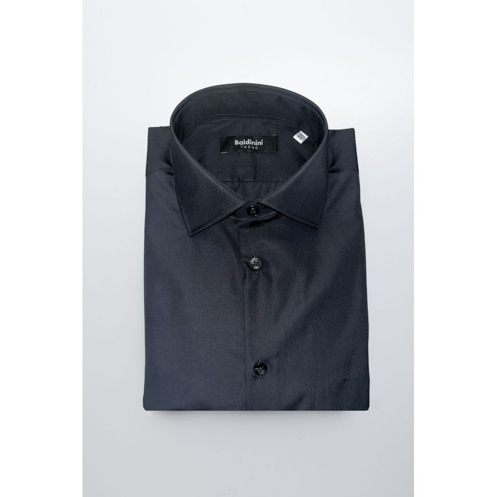 Baldinini Trend Black Cotton Men Shirt