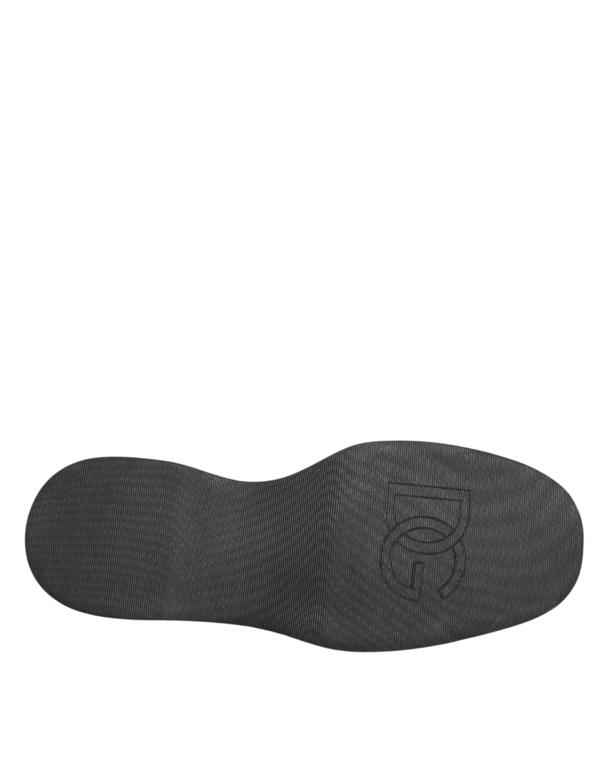 حذاء ديربي رجالي من دولتشي آند غابانا مصنوع من جلد العجل الأسود