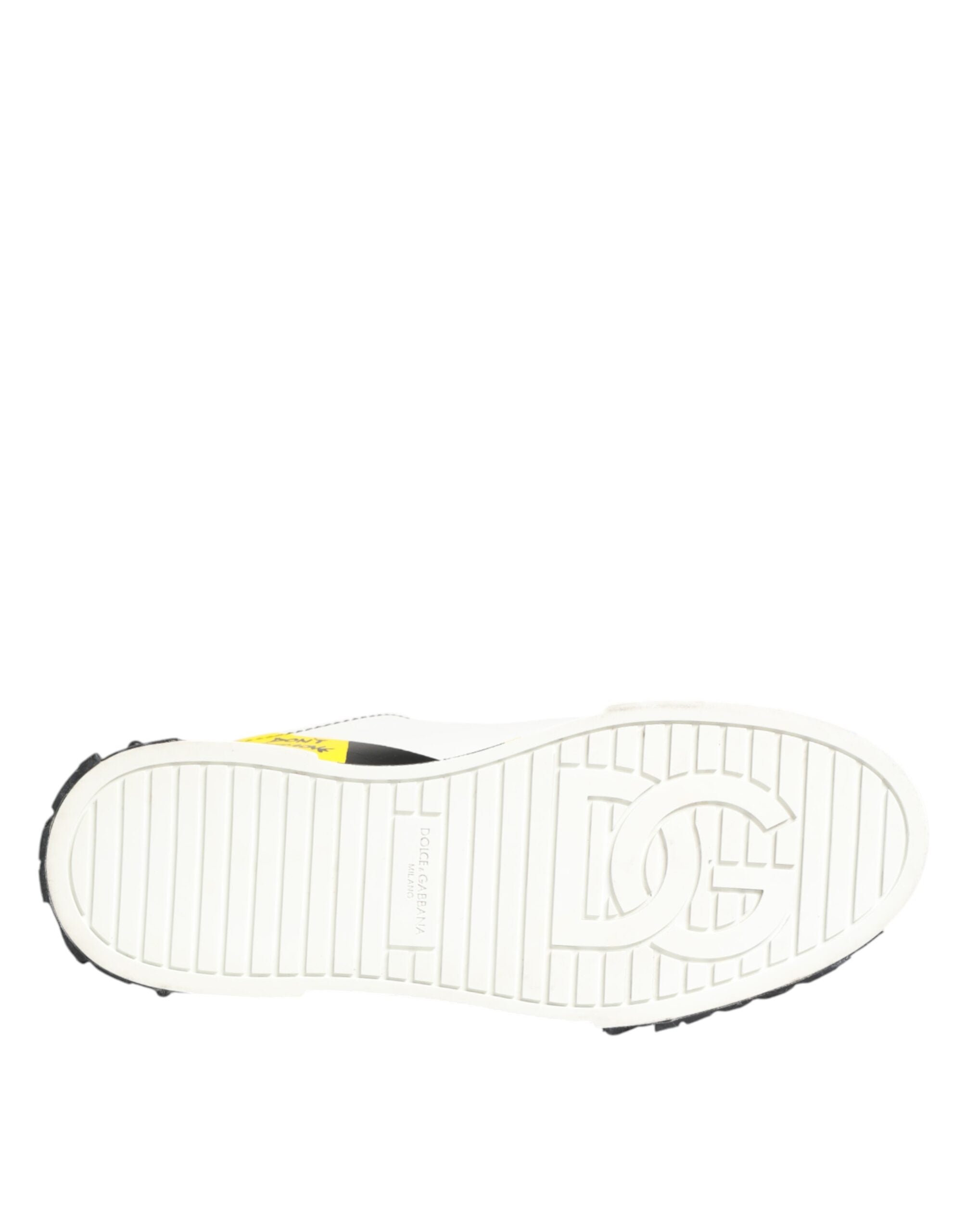 حذاء سنيكرز دولتشي آند غابانا متعدد الألوان من الجلد منخفض الرقبة بنقشة جرافيتي