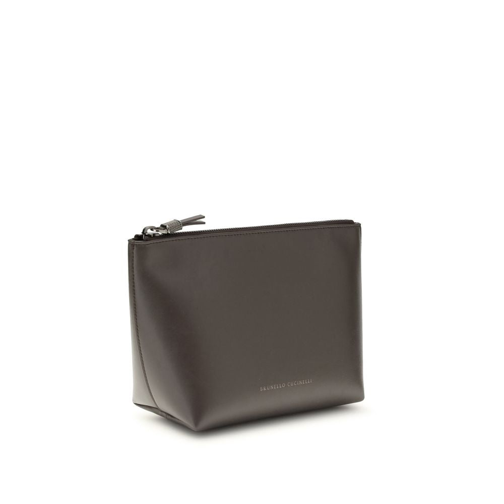 إكسسوارات برونيلو كوتشينيلي بوس توروس من جلد العجل البني