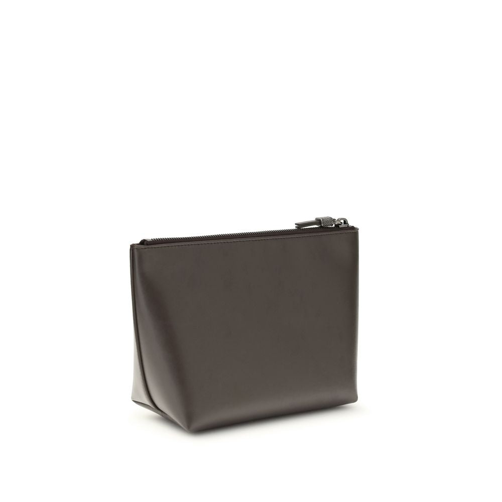 إكسسوارات برونيلو كوتشينيلي بوس توروس من جلد العجل البني