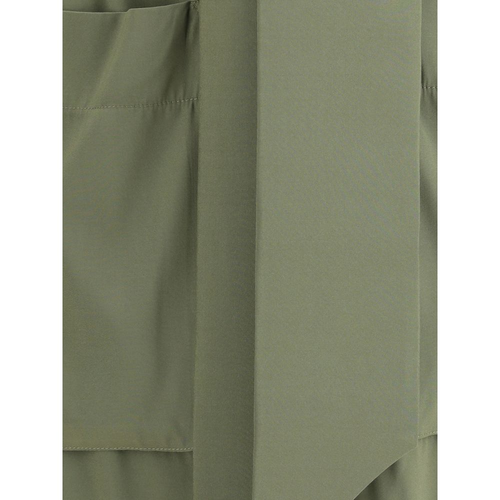 فستان إيلا الأخضر الحريري الكاجوال