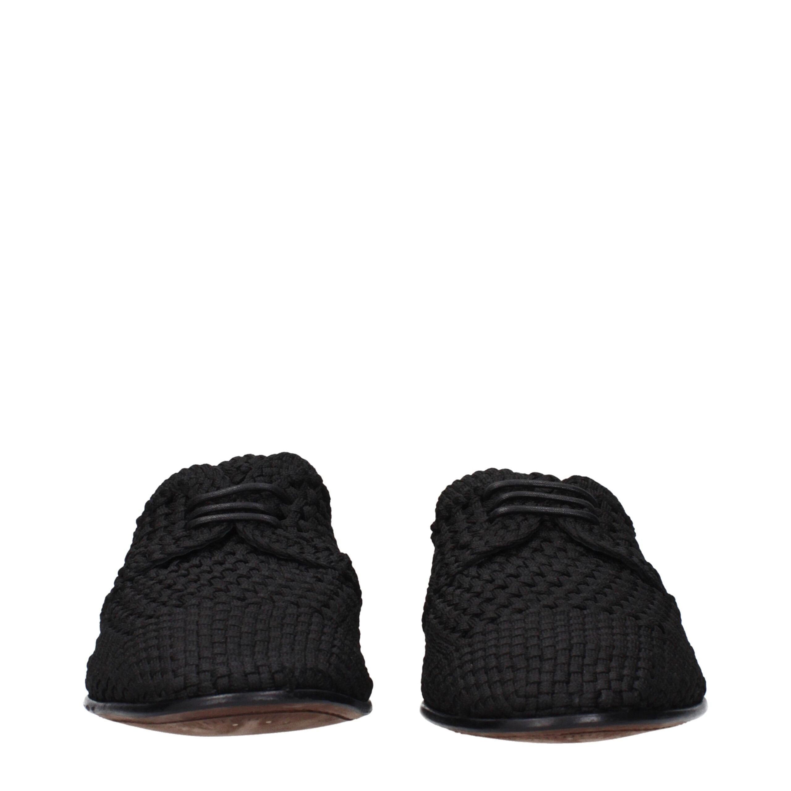 Dolce & Gabbana Black Fabric Shoes