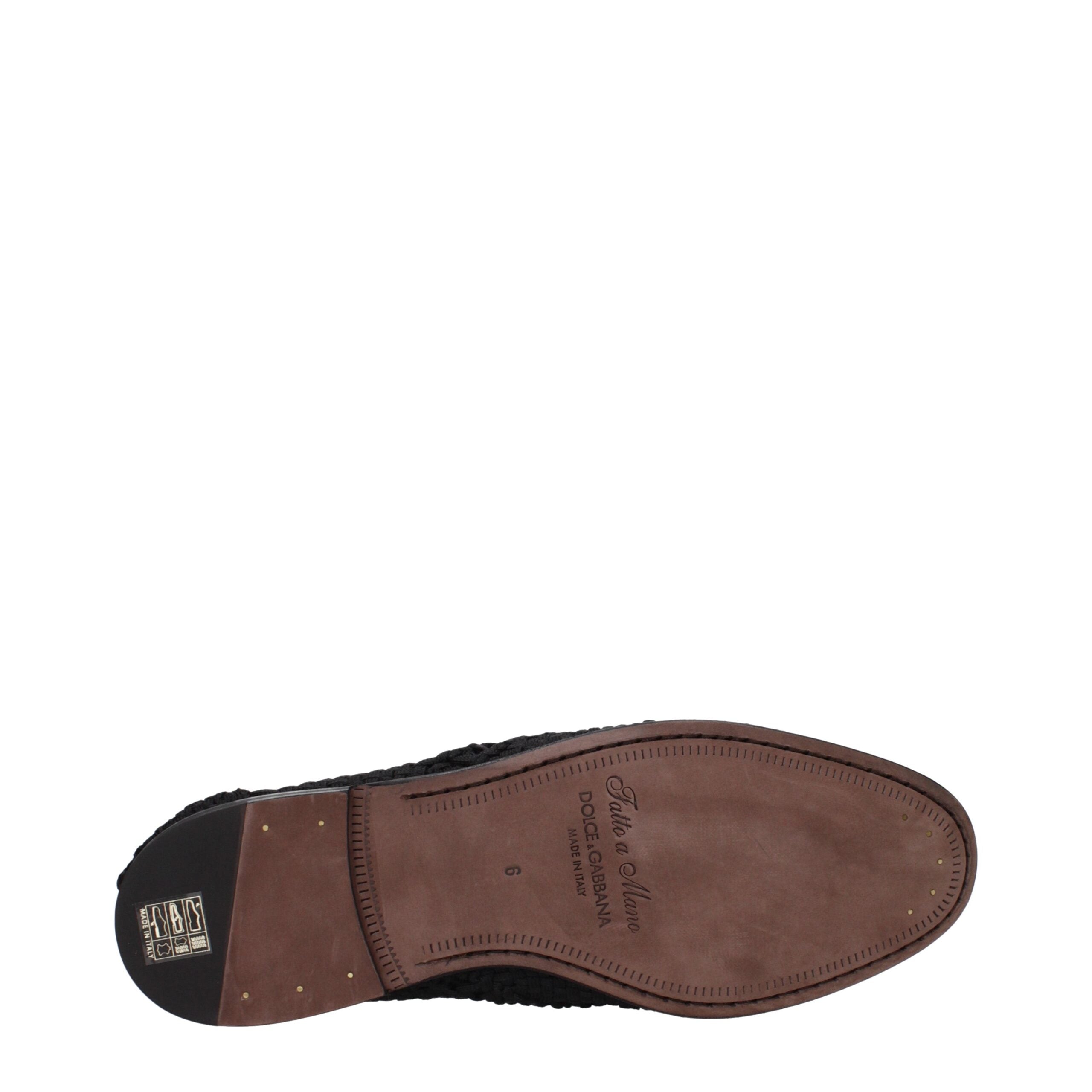 Dolce & Gabbana Black Fabric Shoes