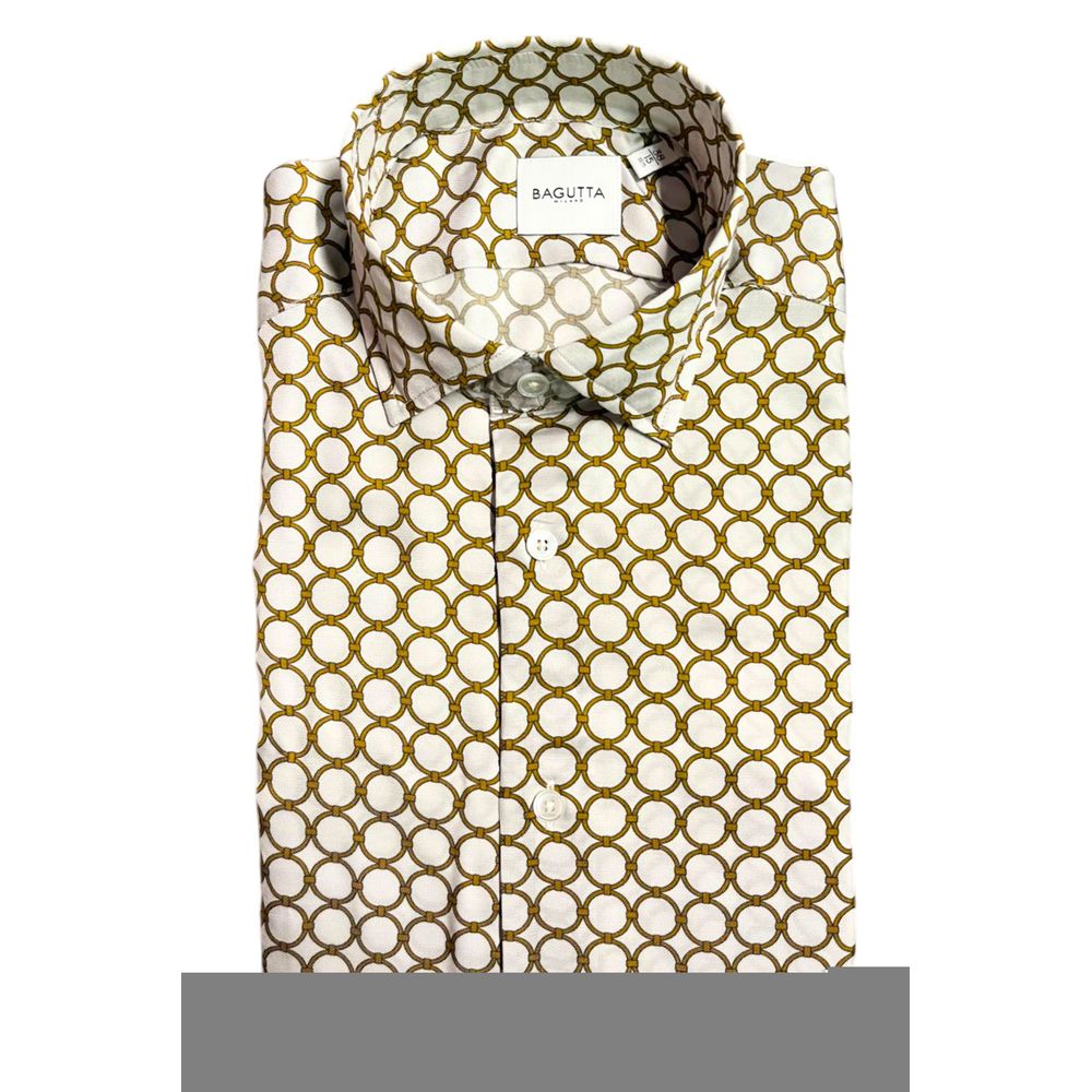 قميص رجالي من الفيسكوز الأبيض من باغوتا