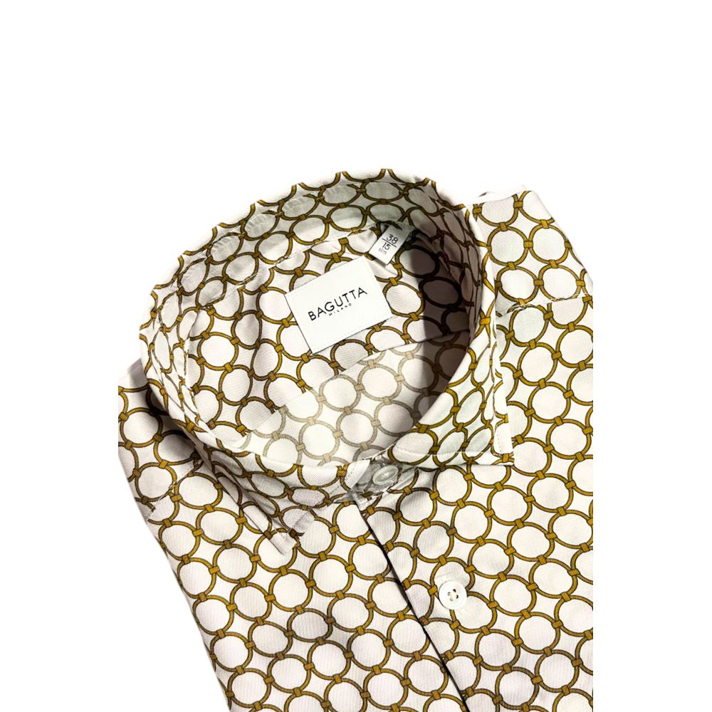 قميص رجالي من الفيسكوز الأبيض من باغوتا