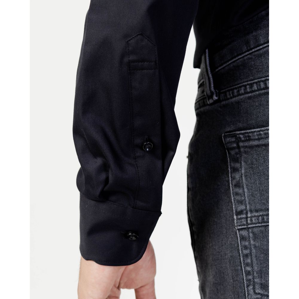 قميص قطني أسود مختار