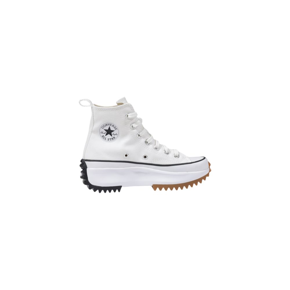 Converse White Fabric High Top Sneakers
