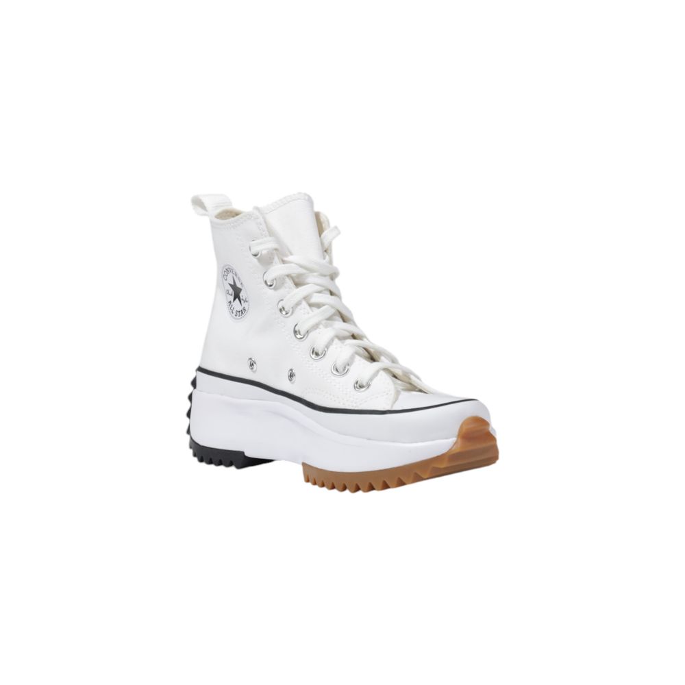 Converse White Fabric High Top Sneakers