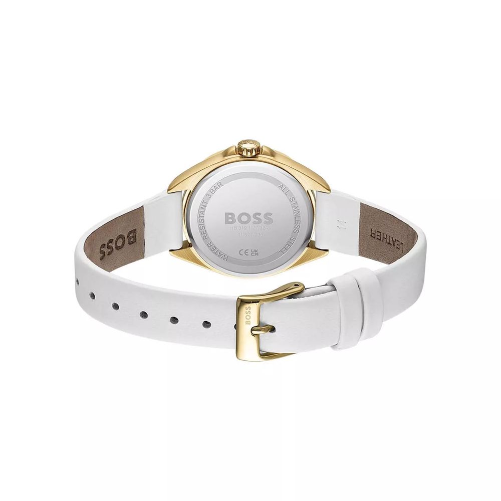 Hugo Boss White Stainless Steel Dress Watch - Luxe Marca