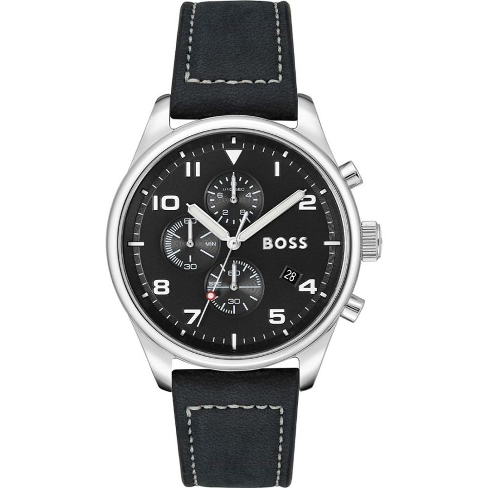 Hugo Boss Black Leather Dress Watch - Luxe Marca