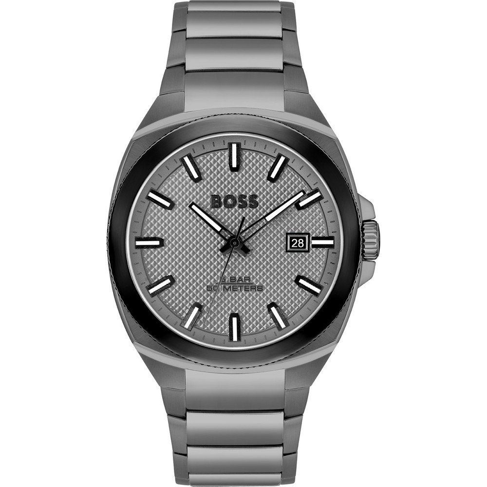 Hugo Boss Gray Stainless Steel Dress Watch - Luxe Marca