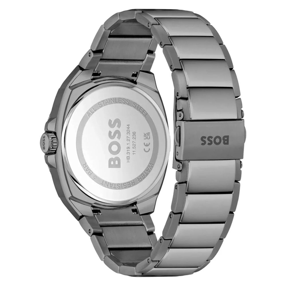 Hugo Boss Gray Stainless Steel Dress Watch - Luxe Marca