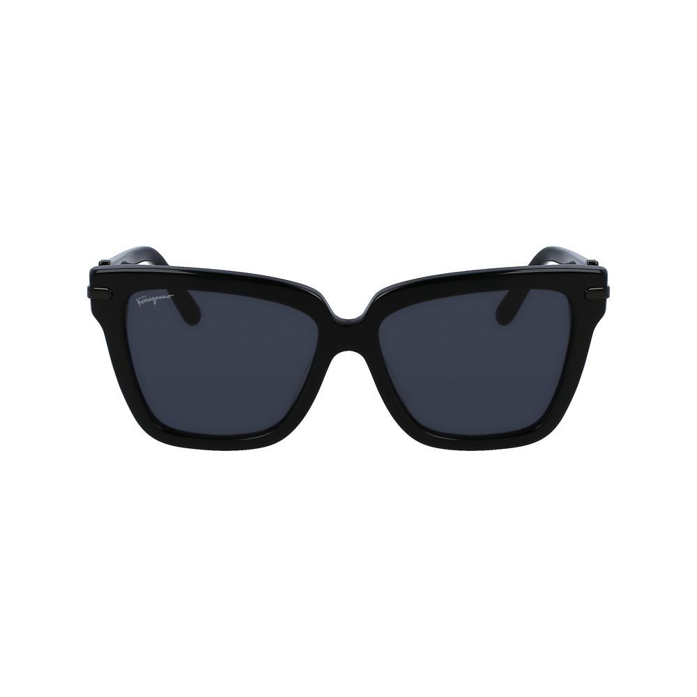 Ferragamo Black Acetate Sunglasses - Luxe Marca